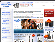 Tablet Screenshot of magicmicstore.com